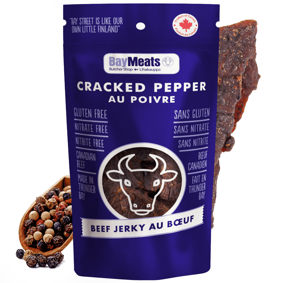 Cracked Pepper Beef Jerky - Purple Package