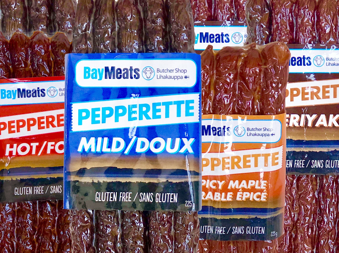 Bay Meats Butcher Shop Lihakauppa Beef Jerky, Pepperettes, Smoked